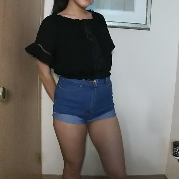 Fashion Nova High Waist Jean Shorts 